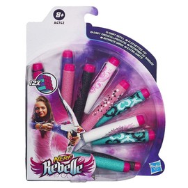 Hasbro Nerf Rebelle Toy - 12 Foam Dart Pack- Blaster Refill - Secrets and Spies