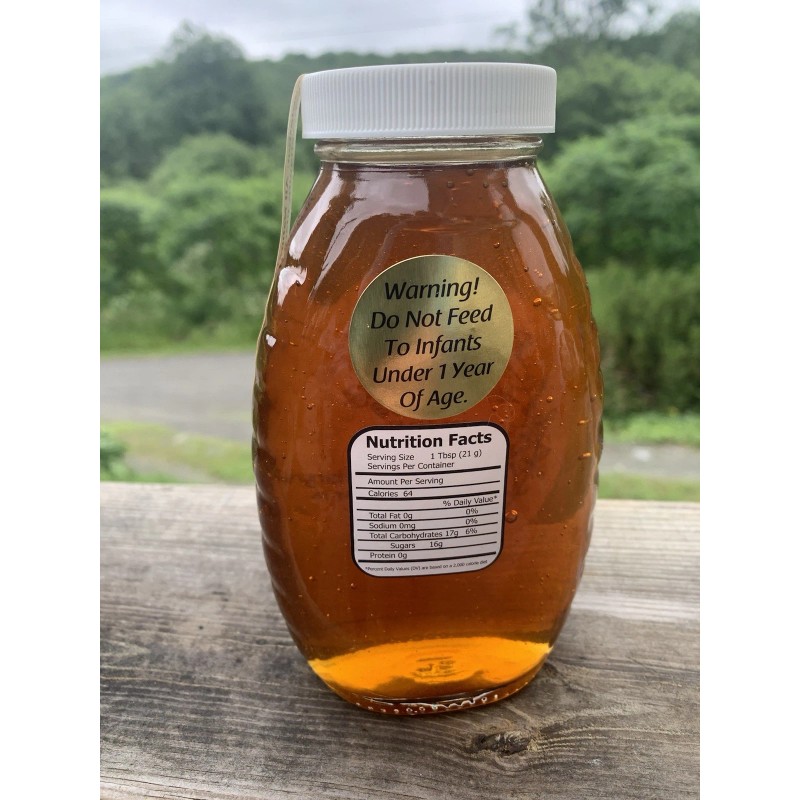 Ronstadt Apiary Pennsylvania Mountains Raw Goldenrod Honey 1lb Glass Jar