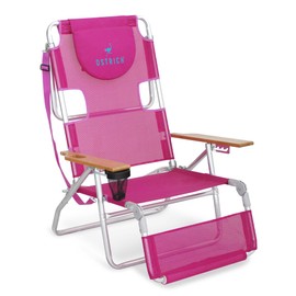 Ostrich Deltess 3 in 1 Portable Chair Cooler Bag & Reclining Lounger, Pink