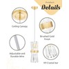 Ken & Ricky Pendant Lights Kitchen Island Gold 3 Pack,Crystal