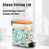 Cesun Small Bathroom Trash Can with Lid Soft Close, Step