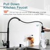 GIMILI Black Kitchen Faucet with Soap Dispenser Single Hole Pull