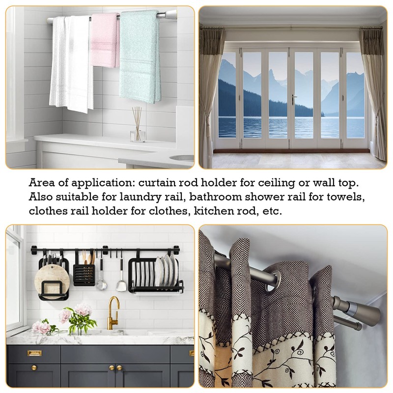 Curtain Rod Ceiling Mount Brackets 2 Pack Ceiling Mount Curtain