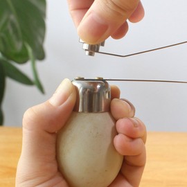 Cortador Abridor de Cáscara de Huevo de Acero Inoxidable, Ayudante de Cocina Duradero, Fácil de Usar con Asas Antideslizantes, Ahorra Tiempo en la Cocina (Talla grande)