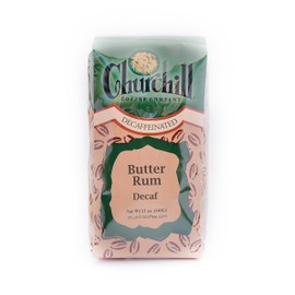 Churchill Coffee Butter Rum 12 oz - Whole Bean (Decaf)