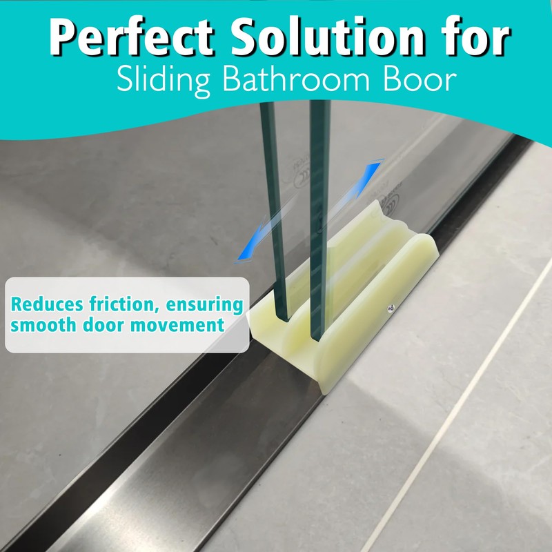 M6219 Sliding Shower Door Bottom Guide, 1/2 in Channels for