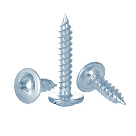 FandWay 100Pcs M4.2 x 38mm Wafer Head Self-Tapping Screws, Modified Truss Head Self Drilling Screw, Self Tappers Screws for Sheet Metal, Aluminum, Wood, Plastics. (Zinc Plated Alloy Steel)