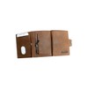 Slim Wallet Deluxe, Brown buffalo leather with zip pocket, rfid