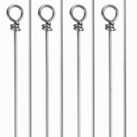 100PCS Fishing Wire Spinner, Stainless Steel Lure Making Supplies, Fish Wire Shaft Kit for Hanging, Fishing Spinners Rigs for Crafts - 0.7 * 16cm