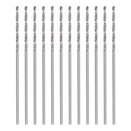 HARFINGTON 12pcs Micro Jobber Twist Drill Bits #61 0.95mm / 0.0374" High Speed Steel HSS Mini Drilling Bit Tool for Stainless Steel Aluminum Wood Plastic