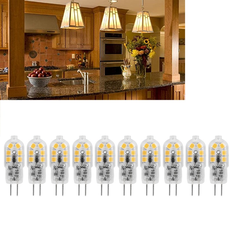 10Pcs Bi Pin Bulbs 12LED 1.2W G4 LED Bulb for