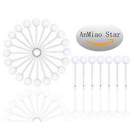 AnMiao Star 200 PCS 1/8 Inch Map Tacks (White)