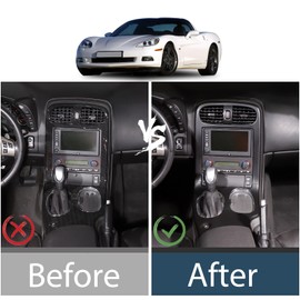 Lcojicep Navigation Screen Frame Sticker Trim Compatible with Corvette C6 Z06 ZR1 2005-2013 Center Consoles Accessorie, Carbon Fiber Car Central Control Panel Trim Interior Sticker (ABS,Black)