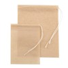 Empty SELF Fill Teabags, Unbleached Paper, COMPOSTABLE, Medium Size, Drawstring,