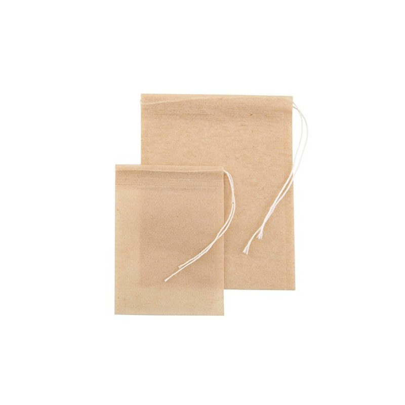 Empty SELF Fill Teabags, Unbleached Paper, COMPOSTABLE, Medium Size, Drawstring,