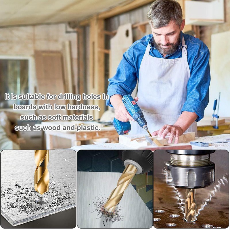 Drill Countersink, 7-Piece Wood Drill Bit with Countersink Drill Wood