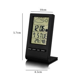 Indoor Thermometer, Small Digital Temperature Monitor Humidity Meter with Time Date Climate for Baby Adult Room - White