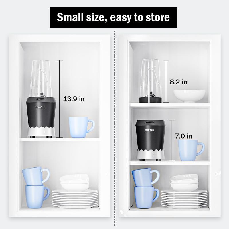 Topzee 1000W Blender, Bullet Blender for Smoothies, Dishwasher Safe with
