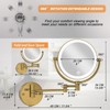 LEDOOLE 8” Wall Mounted Makeup Mirror 1X/10X Magnification, Rechargeable 2