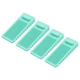 uxcell 4 Pcs Door Stoppers for Bottom of Door, 1.57 Inch Door Stops, Rubber Door Stopper Wedge Anti Slip, Window Stopper Door Stackable, Green