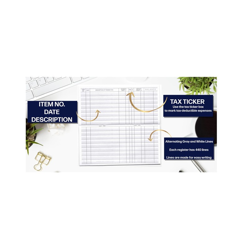 12 Check registers for Personal Checkbook - Checkbook Ledger Transaction