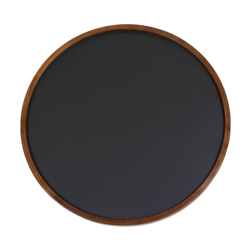 Sunnydaze Round Magnetic Chalkboard for Wall with Pine Frame -