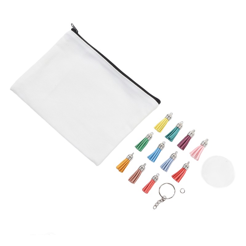 Sublimation Cosmetic Bag Blanks Set DIY Thermal Transfer Blank Cosmetic