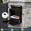Modern Black Mailbox Wall Mount for Outside, Large Locking Security
