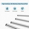 3PCS 304 Stainless Steel Round Tubes, 10mm OD 1mm Wall