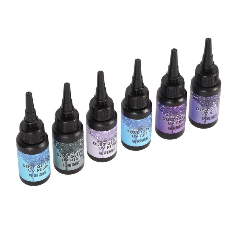 6pcs Colored UV Resin 10ml Each Pen Shaped Fast Curing