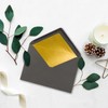 10 x metallic gold lined envelopes DIN C5, anthracite, 156