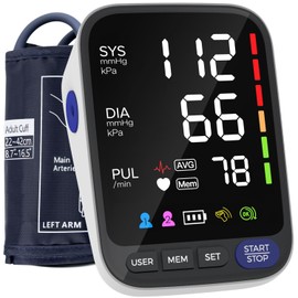 WAJ Medical Blood Pressure Monitors, Upper Arm Large Cuff Blood Pressure Machine for Home Use, Super Large 6.4 LED Display | CE Certified | MHRA Registered | 2 * 120 Sets Memory | Heart Rate Monitor