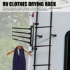 RV Clothes Drying Rack Aluminum Multifunctional Anti Rust 180° Rotatable