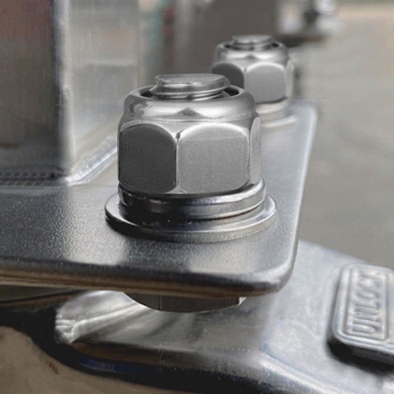 BNUOK 50Pcs M8-1.25 Lock Nuts, Nylon Insert Locknuts 304 Stainless