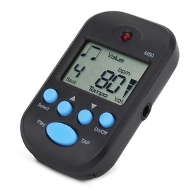 Mini Digital Metronome M50 Tempo Clip Musical Instruments for Musicians and Students (Black)