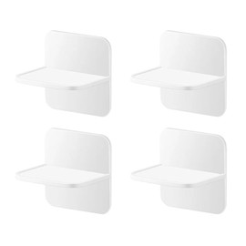 EYAKEG 4 Packs Adhesive Furniture Anchors No Drill, Anti Tip Furniture Wall Anchors for Baby Proofing, Secure Bookshelf Dresser Shelf Cabinet to Wall for Child Safety - Removable, No Screw, White