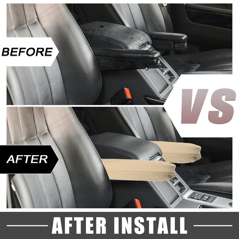 A ABSOPRO Car Armrest Covers Folding Armrest Covers Bucket Seat
