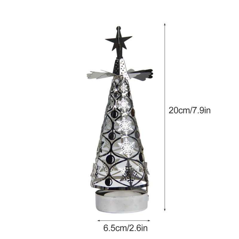 Christmas Aromatherapy Candle Hot Tree Revolving Candle Holder Walking Light