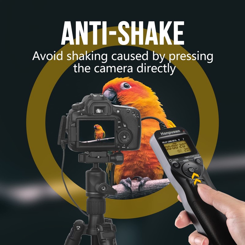 AODELAN Camera Shutter Remote Control, Shutter Timer Remote Release Control
