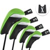 Andux 4pcs/Set Golf 460cc Driver Fairway Wood Club Head Covers