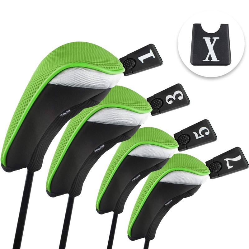 Andux 4pcs/Set Golf 460cc Driver Fairway Wood Club Head Covers