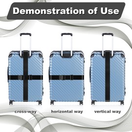 Luggage Straps, Luggage Straps For Suitcases, 4 Pcs, Adjustable Suitcase Straps With Quick Release Buckle, Thickened Suitcases Strap Suitcase Belts, Travelling Luggage Accessories (Black)