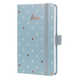 SIGEL J5334 Jolie Weekly Planner 2025, Design Grey Love, 9,5 x 15 cm, hardcover, 174 Pages, Grey