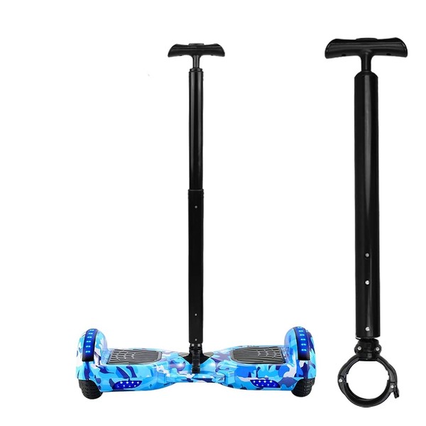 Locisne Stretchable Aluminum Alloy Balance Scooter Handlebar for 6.5CM (2.56") Diameter Roller Two Wheel Scooter, Beginner Electric Hoverboard Stand, Smart Hoverscooter Support Handlebar - Black