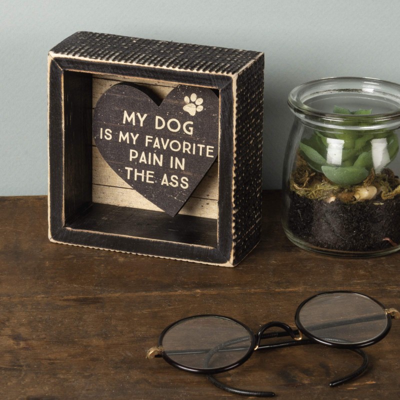 Primitives by Kathy Rustic Reverse Box Sign, 4 x 4-Inches,