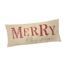 Honey and Me Long Flannel Merry Christmas Pillow