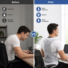 Adjustable Posture Corrector Back Brace for Daily Support – Breathable Shoulder & Lumbar Support Belt