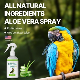 Aloe Vera Bird Spray for Birds - Bird Safe Moisturizing Mist Skin Soothing & Hydrating Mist Conditions Feathers, Gentle for Daily Use - Birds Fine-Mist Application Odor-Free Pure Cold-Pressed Aloe
