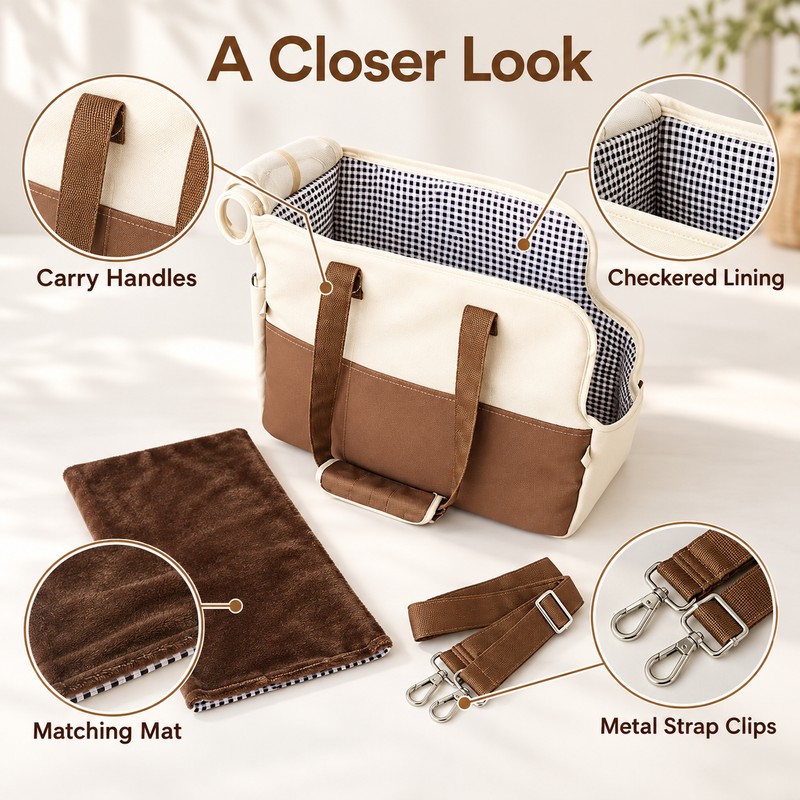Breathable Pet Carrier Bag for Small Dogs and Cats –