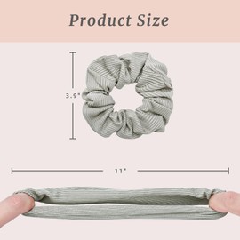 Mirlern 10 Pcs Hair Scrunchies for Women and Girls, Elastic Hair Ties for Thick Curl Hair, Ponytail Holder No Damage, No Crease Hair Bands Soft Cute Hair Accessories (Black)